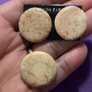 Vintage Stone Earrings Set